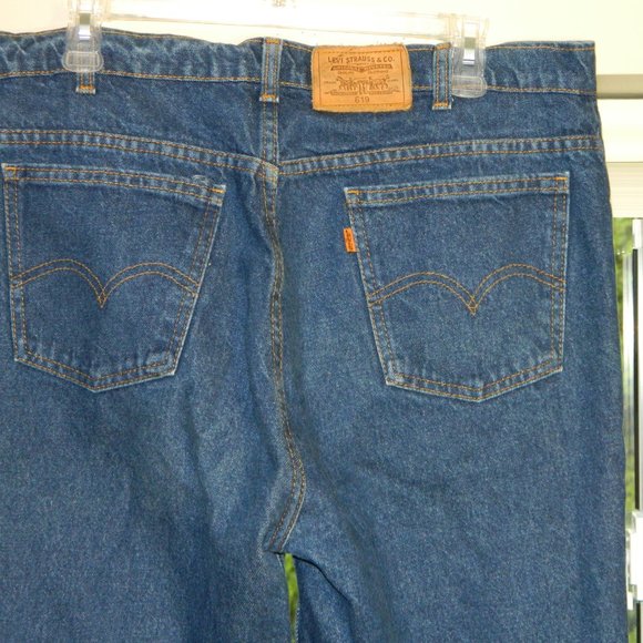 2 for/$50 Levi's Vintage 619 Orange Tag Straight Leg Siez 38 x 32 - Picture 4 of 13